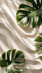 two green leaves on a white background