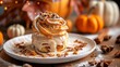 © lastfurianec - American cuisine. Pumpkin and cinnamon rolls.