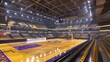 The basketball home court , basketball Arena background, Generative Ai 