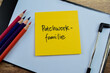 Concept of Patchwork Familie in Language Germany write on sticky notes isolated on Wooden Table.