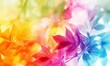 Rainbow-Colored Leaves in Soft Focus for Dreamy Natural Background