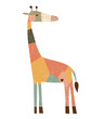 illustration of abstract cartoon giraffe, for kids design
