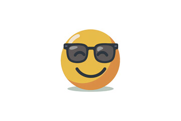 a yellow smiley face with sunglasses