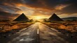 Long Road Leading to Two Pyramids