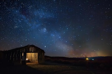 divine birth: jesus christ in manger under starlit night sky