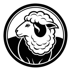 Wall Mural - Whimsical Sheep Icon Vector Illustration for Your Creative Projects