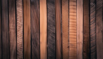 Poster - background and texture of decorative old wood striped on surface wall