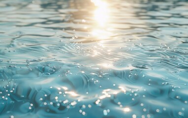 Rippling white water surface, soft light reflections.