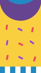 Wall Mural - loop bright simple modern vertical abstract summer pattern. abstract summer geometric background. ve
