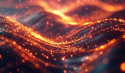 Sticker - abstract futuristic visualization lines, glowing patterns, modern aesthetic, creative, created with 