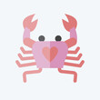 Icon Crab. related to Seafood symbol. flat style. simple design illustration