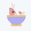 Icon Soup Sea. related to Seafood symbol. flat style. simple design illustration