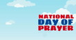 Image of national day of prayer text over puzzle
