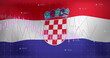 Image of data processing over flag of croatia