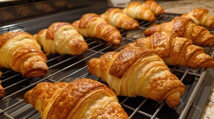 Newly baked croissants