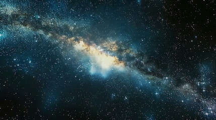 Wall Mural - close-up of the milky way galaxy with stars and space in the universe close exposure high quality ph