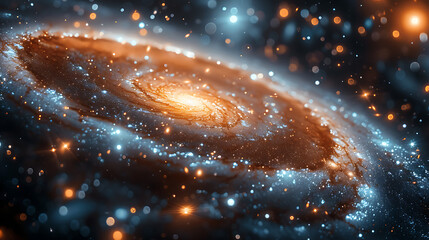 Close-up of the Milky Way galaxy with stars and space in the universe close exposure High quality photo