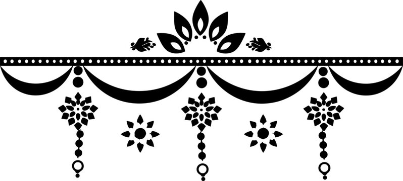 Decorative indian wedding border line