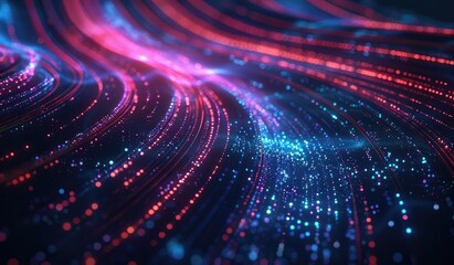 Wall Mural - abstract futuristic visualization lines, glowing patterns, modern aesthetic, creative, created with 