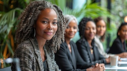 A group of successful businesswomen of color.