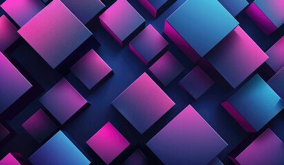 Wall Mural - technological patterns, with gradient blue and purple theme, abstract background, created with ai