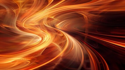 Poster - A captivating image featuring dynamic abstract swirls in motion, with blurred shapes and lines capturing the essence of movement in a warm, flowing color scheme