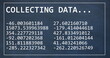 Image of computer data processing over blue background