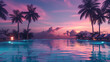 Luxurious Pool Sunset
