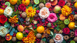 © Tatiana - A colorful arrangement of fruits and flowers, including apples, oranges