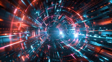Wall Mural - futuristic background in abstract style