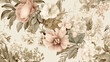 Elegant seamless pattern watercolor botanical