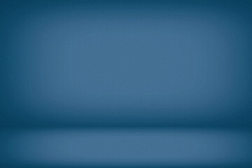 Wall Mural - abstract luxury dark shade of cyan blue gradient studio backdrop with grains, suitable for product p