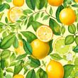 seamless watercolor citrus fruits