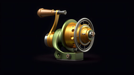 Poster - Fishing Reel Icon Fishing 3d