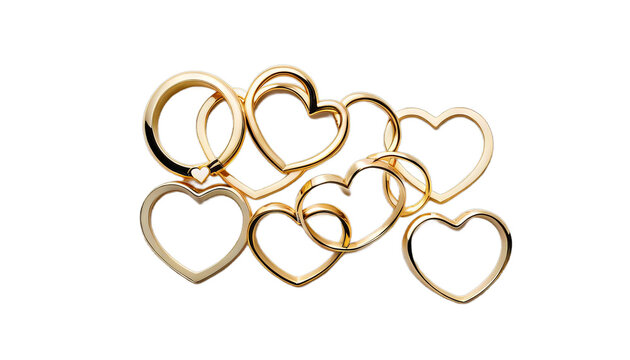 other art 3d gold shaped attached rings each illustration wedding nubes ring love attachment white 2 isolated marriage engagement shape symbol heart metal couple three-dimensional jewellery valentine