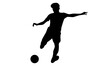 silhouette of Soccer player illustration