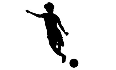 Wall Mural - silhouette of Soccer player illustration