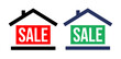 House for sale icons set. Real estate market property economy investment. Design vector.