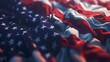 American Flag Background. 3d Render Illustration. United States of America Flag.