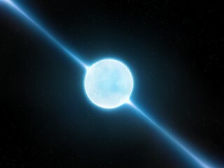 Wall Mural - pulsar neutron star isolated. superdense remnant of a star in space.