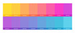 modern and abstract set of colorful palette banner web element