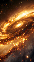 Poster - Swirling Solar Winds Creating a Captivating Celestial Display in the Cosmic Void