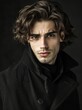 © Ari - Brooding young man with curly hair and intense gaze