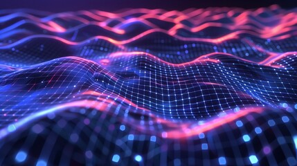 Wall Mural - motion lines in cyberspace against a black background for a dynamic look.
