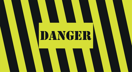 Poster - warning sign, warning text, warning text, traffic lane warning sign