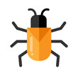 bug virus alert isolated icon vector illustration design.Flat design.