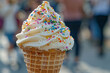 Colorful Ice Cream Cone Close-up