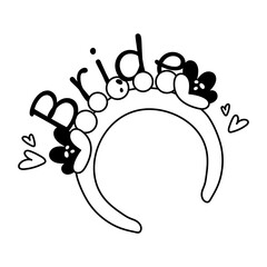 Wall Mural - Grab this glyph sticker of bridal headband