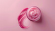 Pink Cream Swirl with Heart Shape