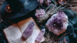 Mystical Witchcraft Aesthetic with Crystals and Candles